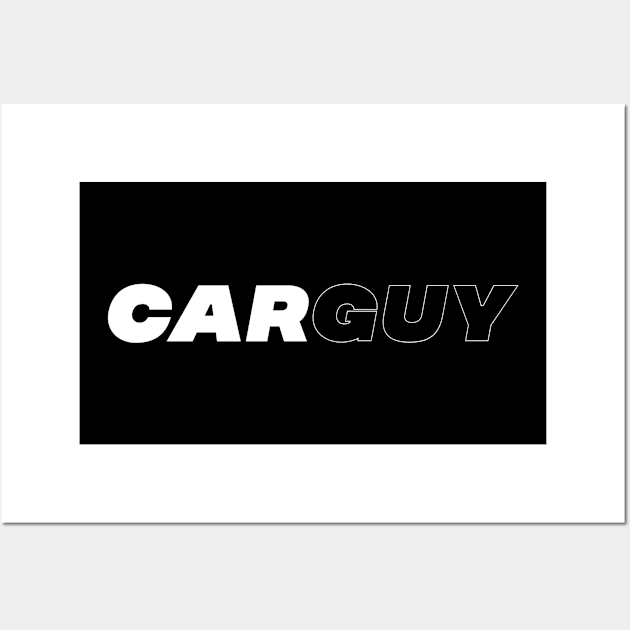 Car Guy White Wall Art by Sloop